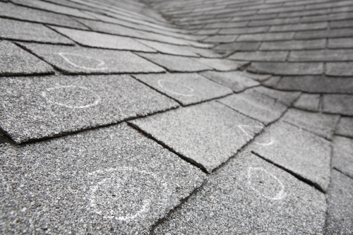 Roof hail damage in Saint James